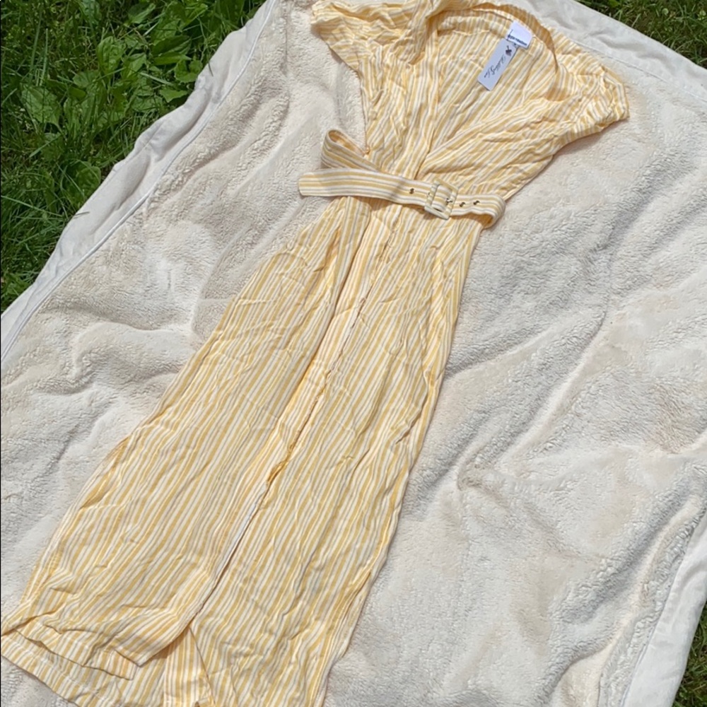 Yellow midi dress